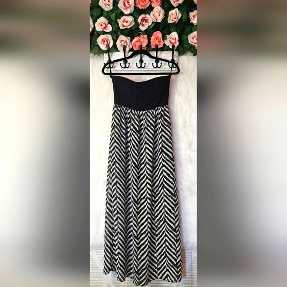 Cantata Classic Strapless Lace Bodice Midi Dress - Picture 1 of 7